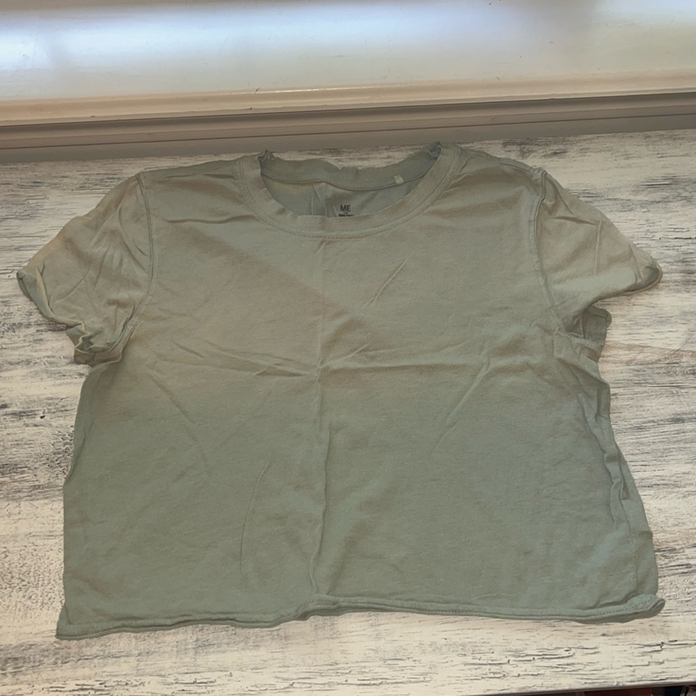 Cropped Tee- Pacsun - Seafoam green